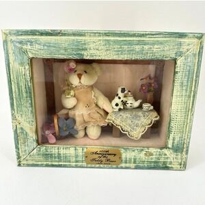 Teddy Bear Shadow Box Limited Edition 100th Anniversary Tea Party Cottagecore